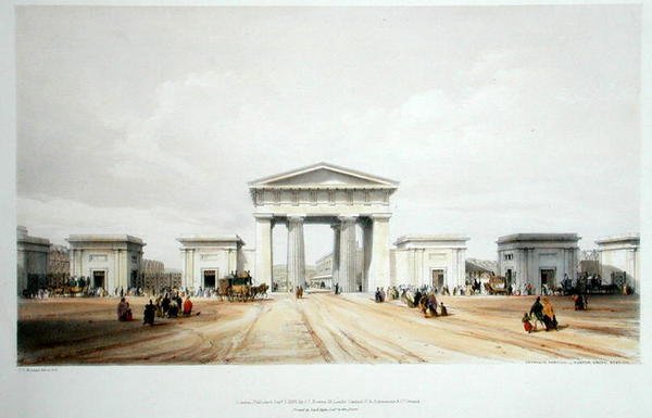 Eingangsportikus, Euston Grove Station, aus 