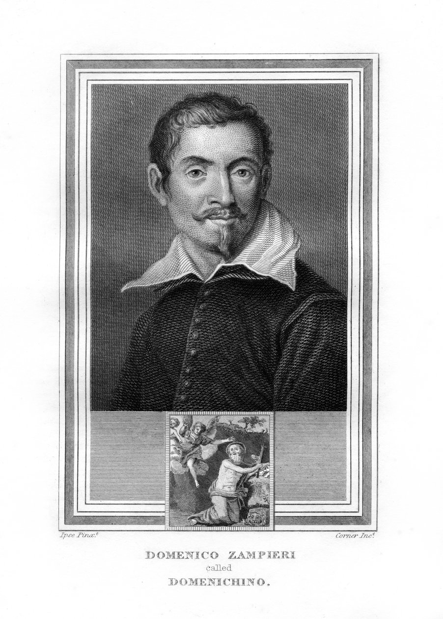 Domenichino, italienischer Maler der Barockzeit, 1825 von John Corner
