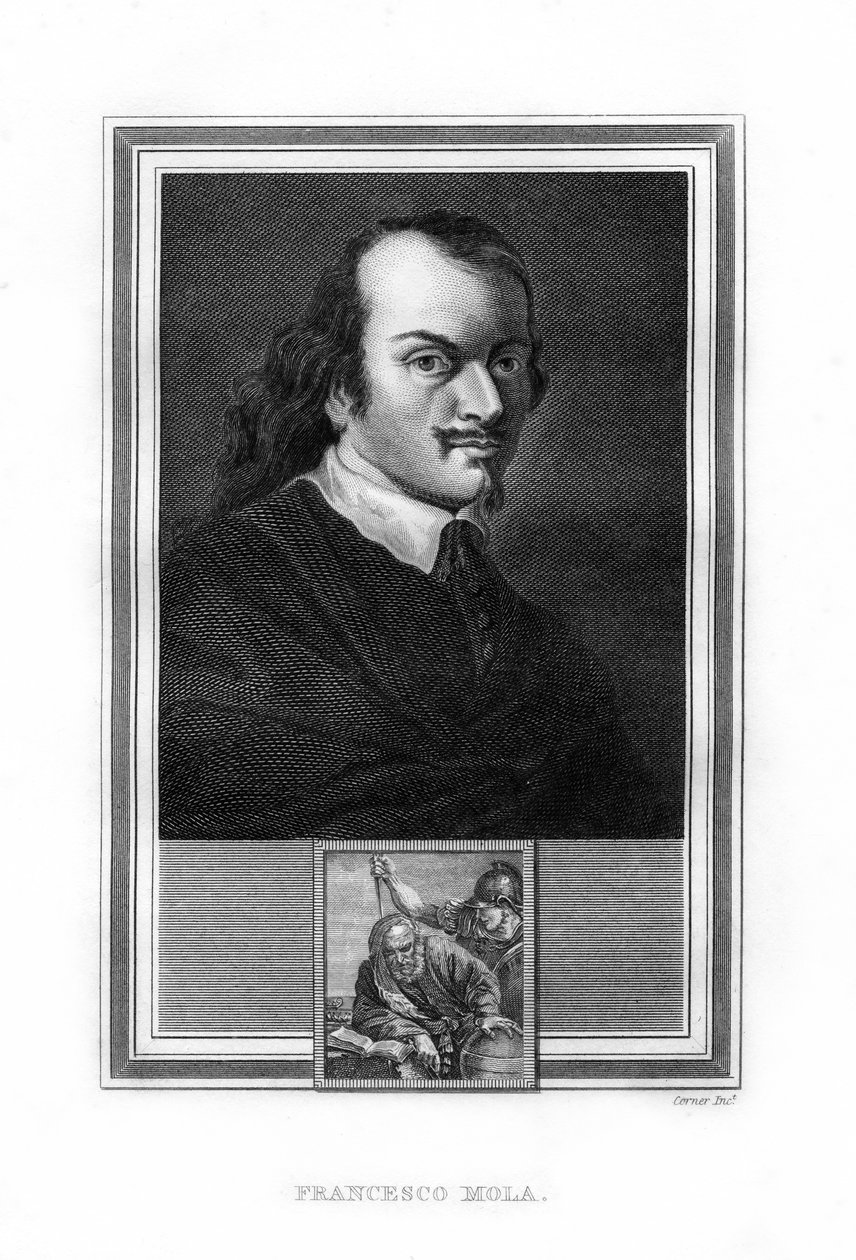 Pier Francesco Mola, italienischer Barockmaler, 1825 von John Corner