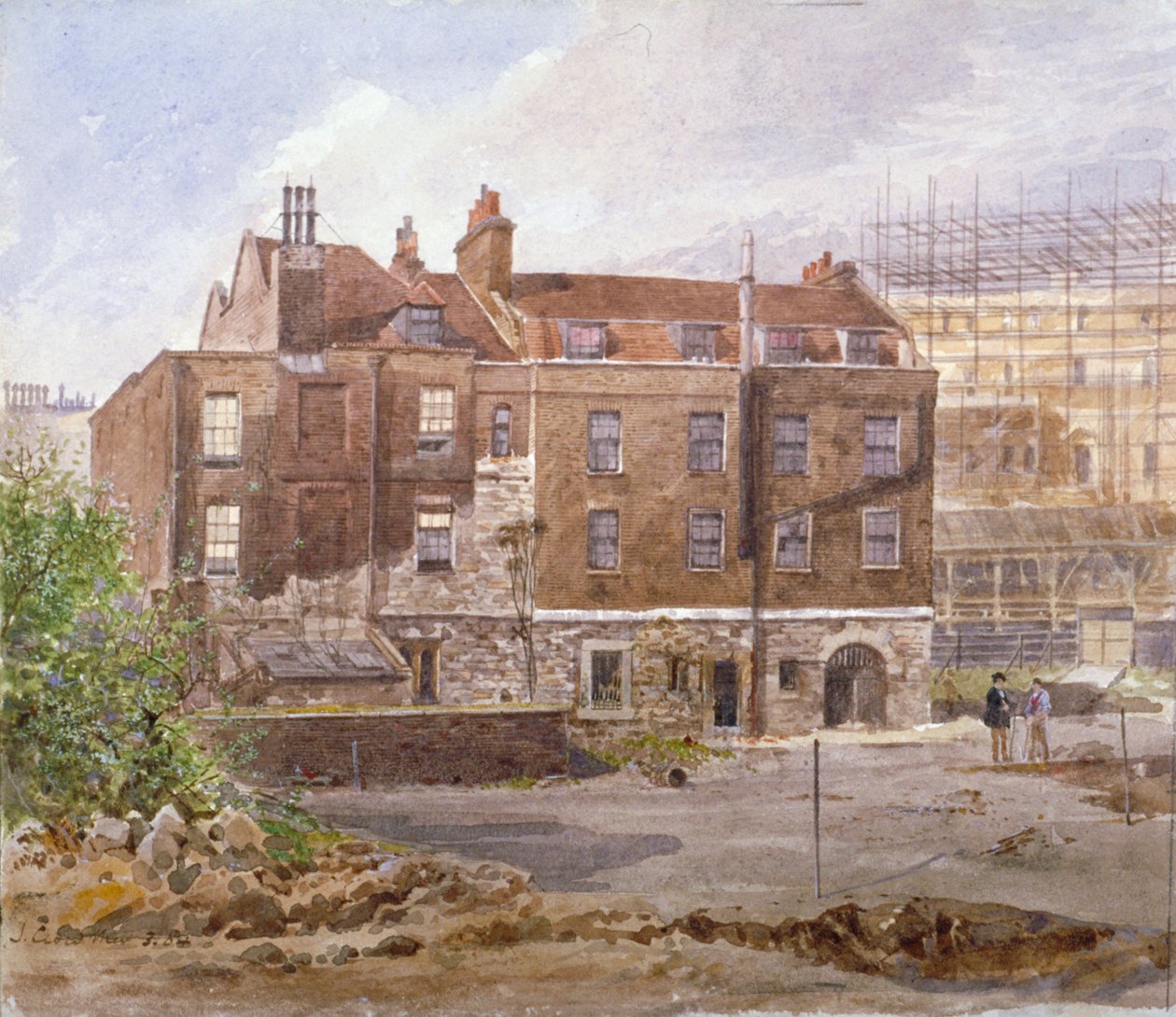 Ostfront des Almonry-Büros, Middle Scotland Yard, Westminster, London, 1884 von John Crowther