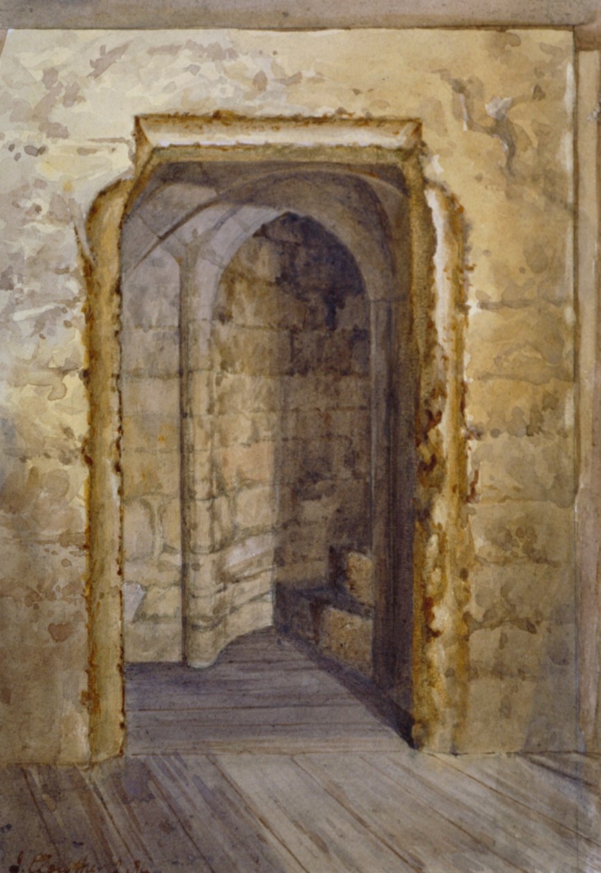 Innenansicht des Blutturms im Tower of London, 1884 von John Crowther