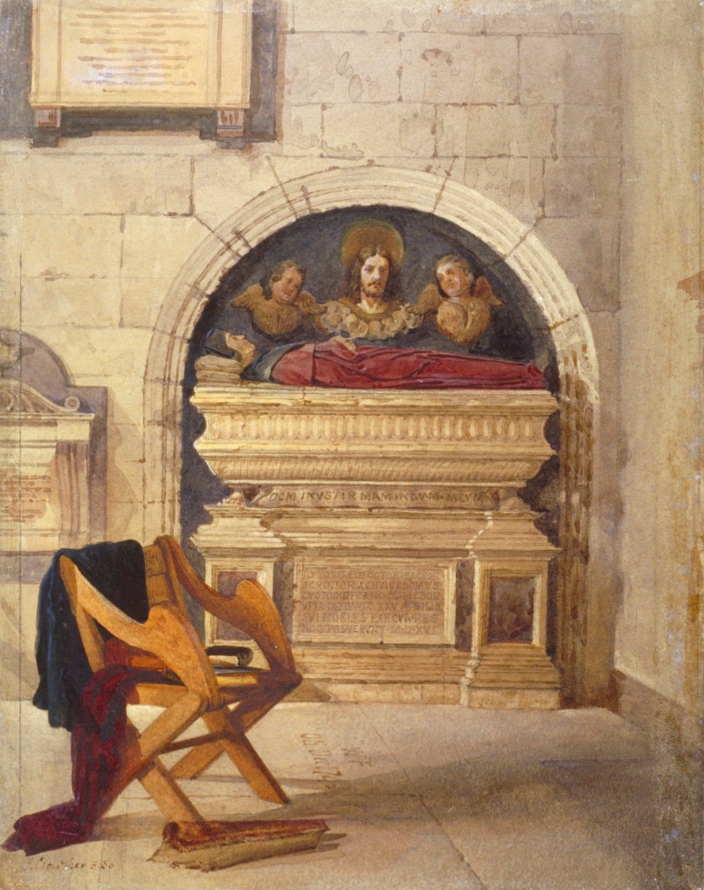Grab von Dr. John Yonge, Rolls Chapel, Chancery Lane, London, 1880 von John Crowther