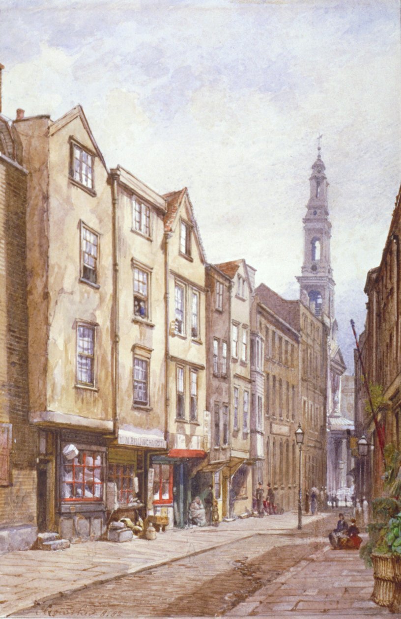 Blick auf Drury Court, in Richtung St Mary le Strand, Westminster, London von John Crowther