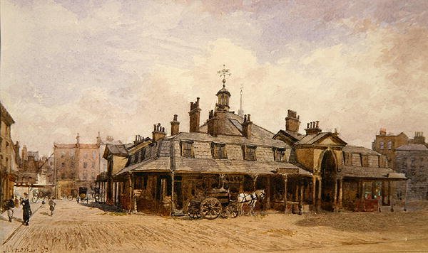 Ansicht des Oxford Market, St. Marylebone, ca. 1880 von John Crowther