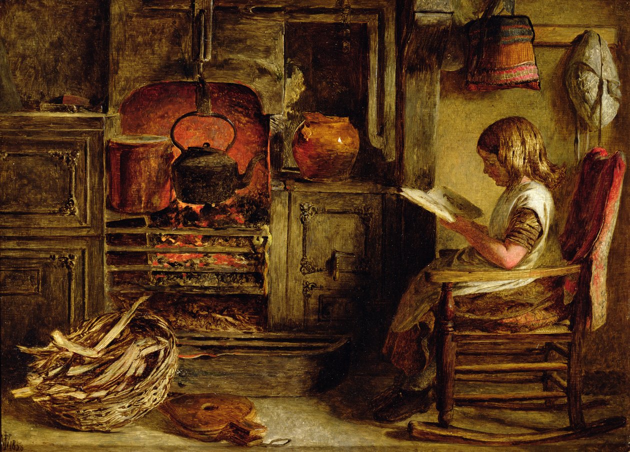 Am Kamin des Landhauses von John Dawson Watson