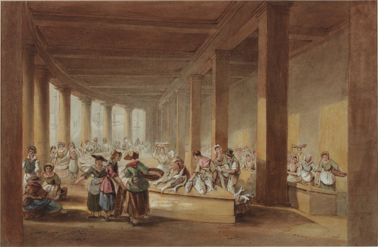 Der alte Fischmarkt, Sandhill, Newcastle upon Tyne von John Dobson