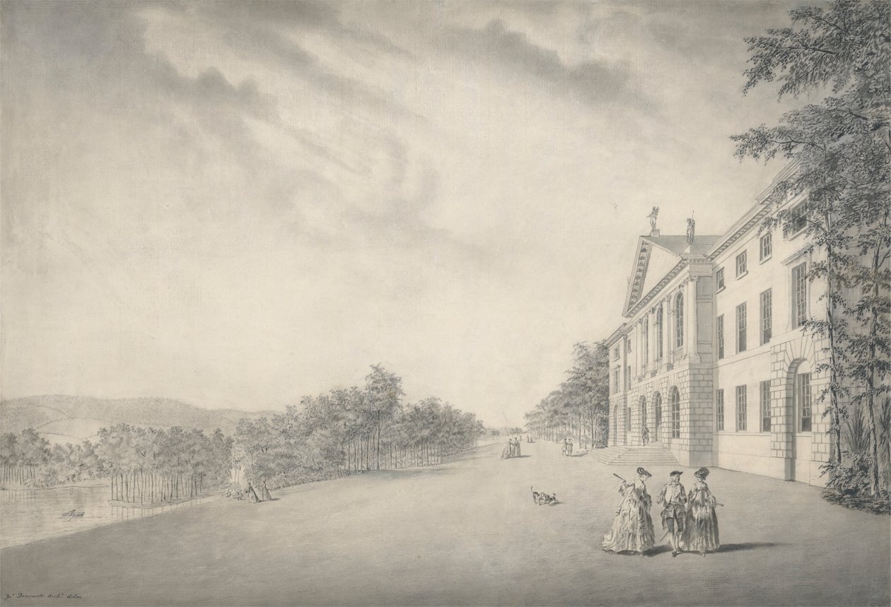 Ostansicht von West Wycombe House, Buckinghamshire von John Donowell