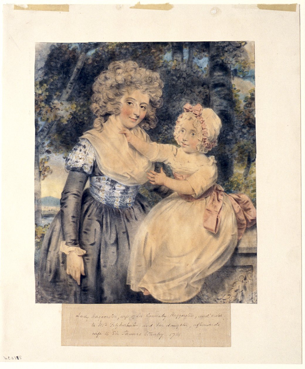 Lady Haggerston und ihre Tochter von John Downman