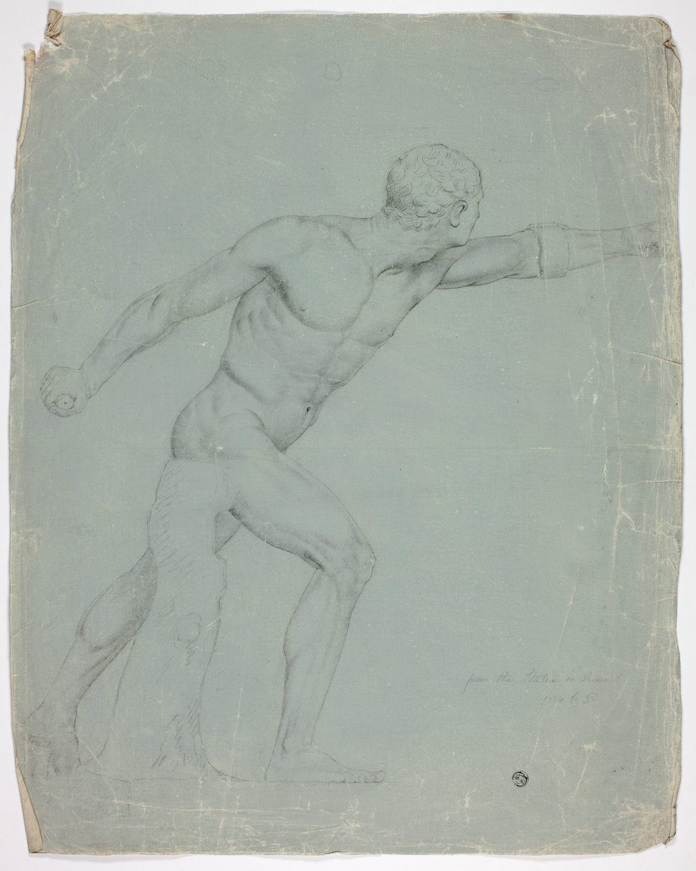 Der Borghese-Gladiator von der Statue in Rom von John Downman