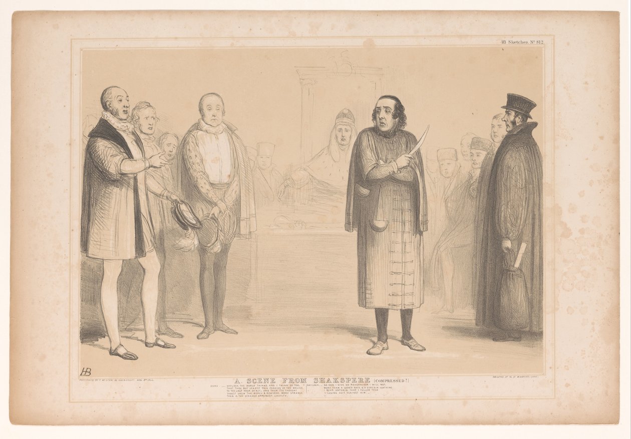 Karikatur mit Disraeli als Shylock von John Doyle