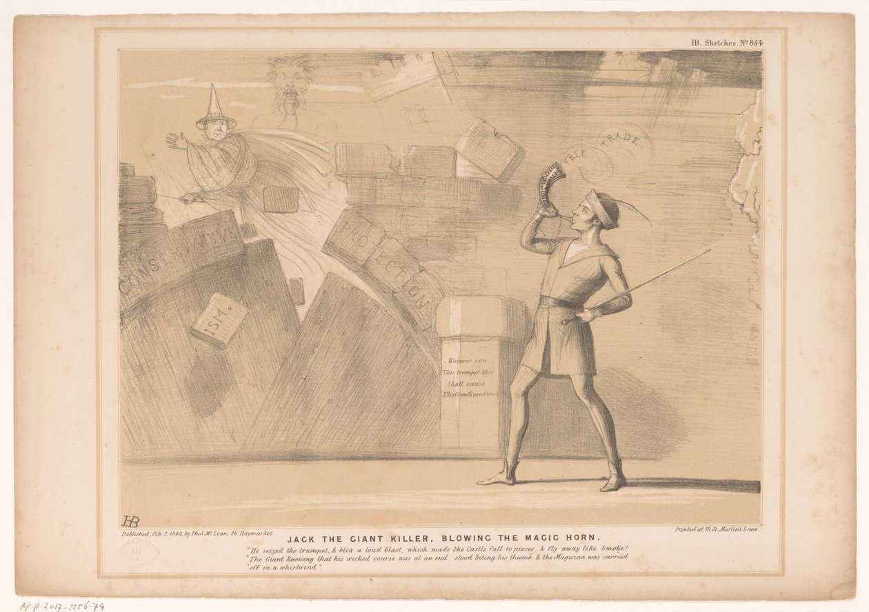 Karikatur mit John Russell von John Doyle