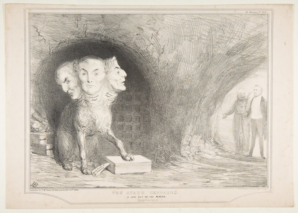Der Staats-Zerberus, Ein Blatt aus der Äneis, frei übersetzt, 11. Dezember 1834 von John Doyle