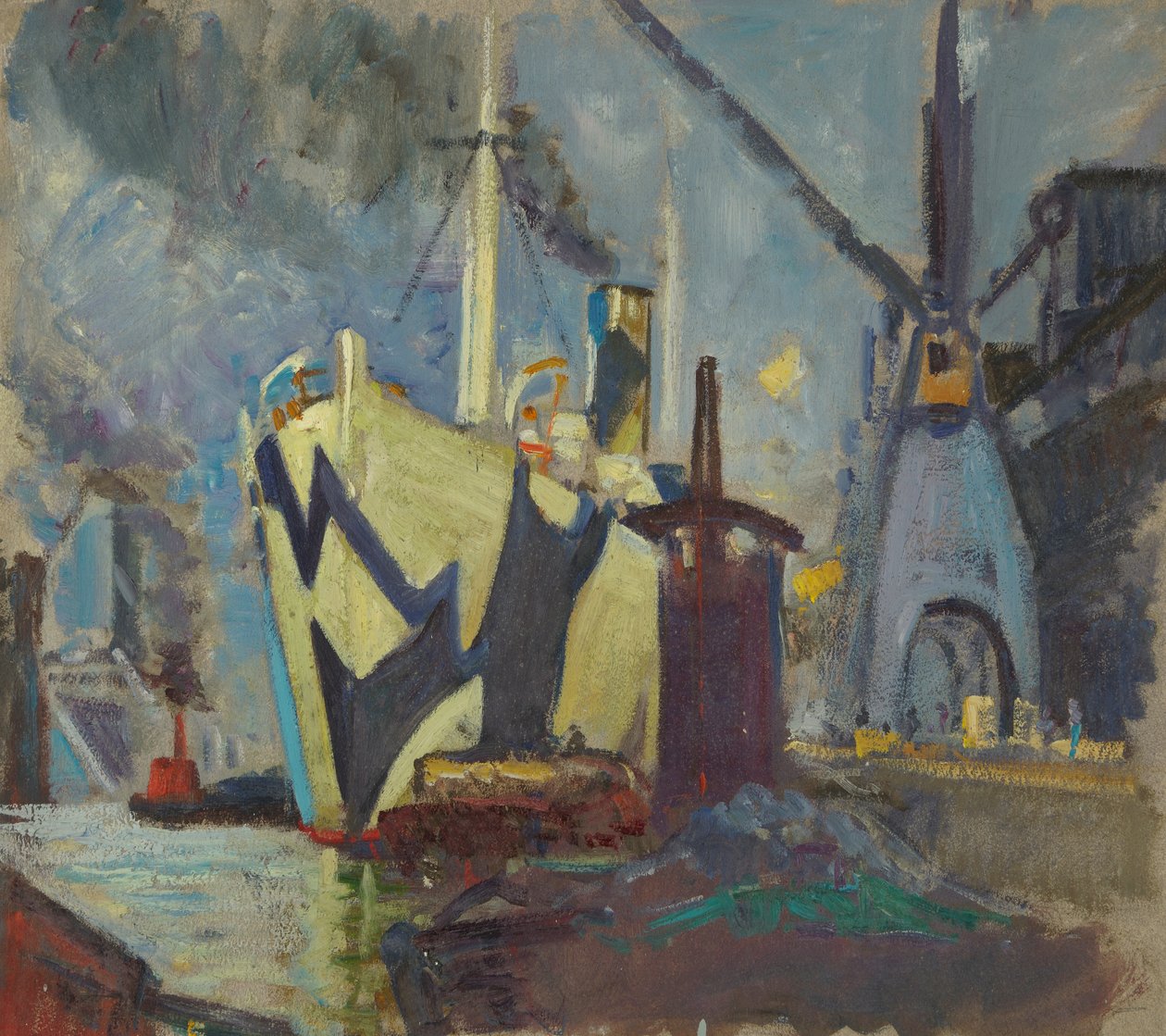 Ein Schiff im Dock, spätes 19. Jahrhundert - mittleres 20. Jahrhundert von John Everett