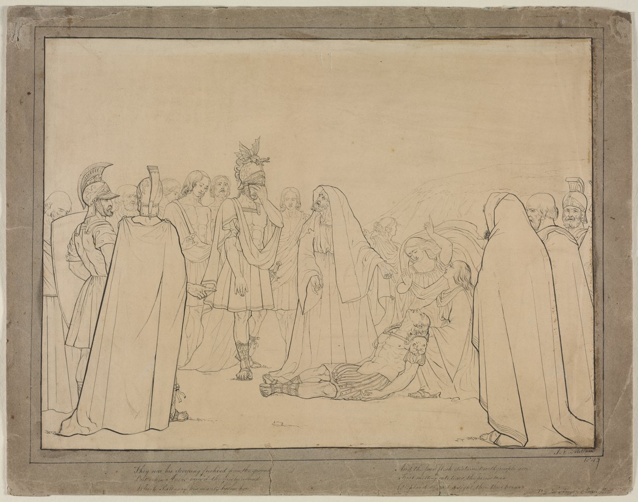 Aeneas zeigt den Körper von Pallas aus Vergils "Aeneis" von John Everett Millais