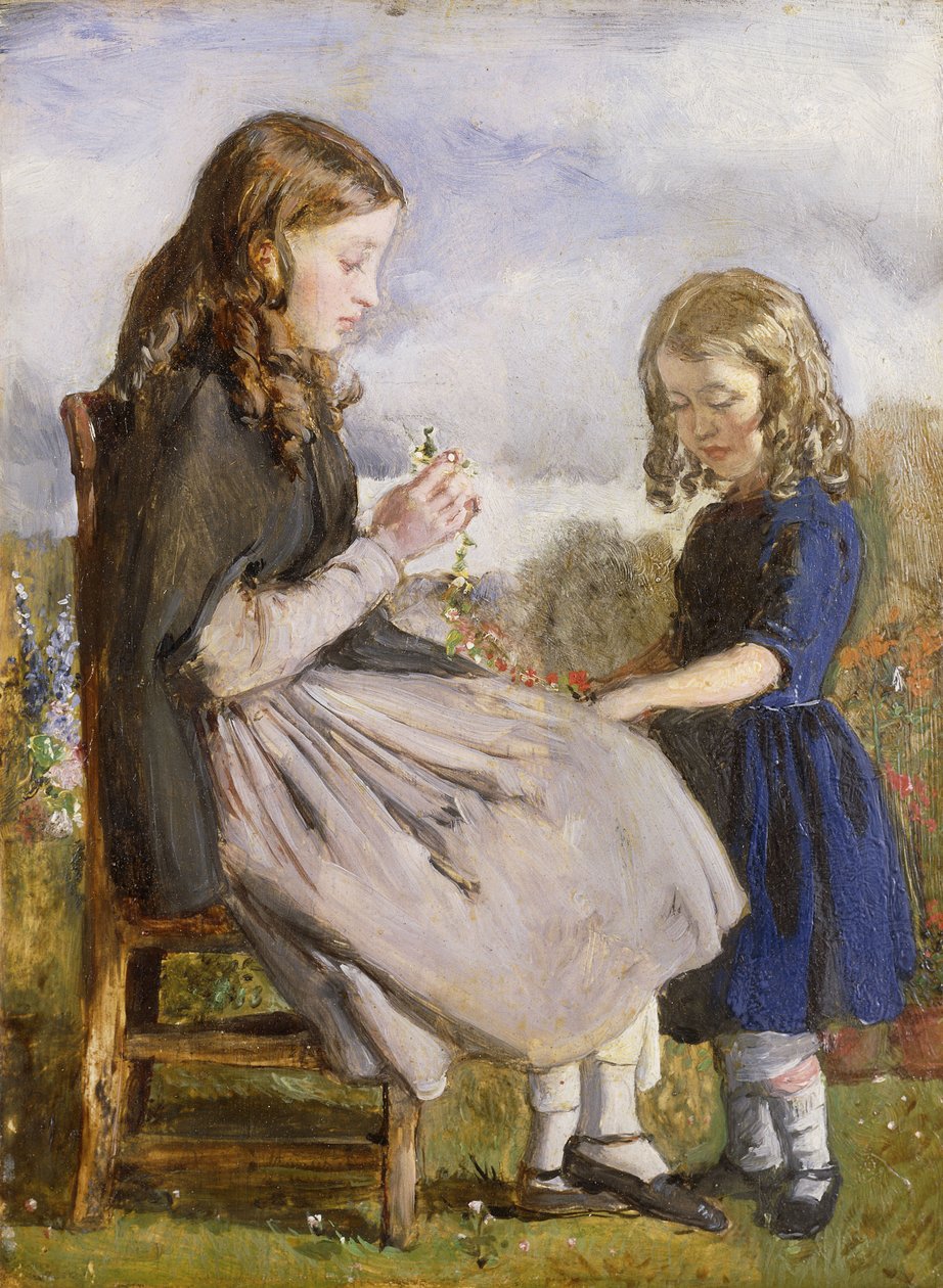 Girlandenweber, ca. 1846 von John Everett Millais