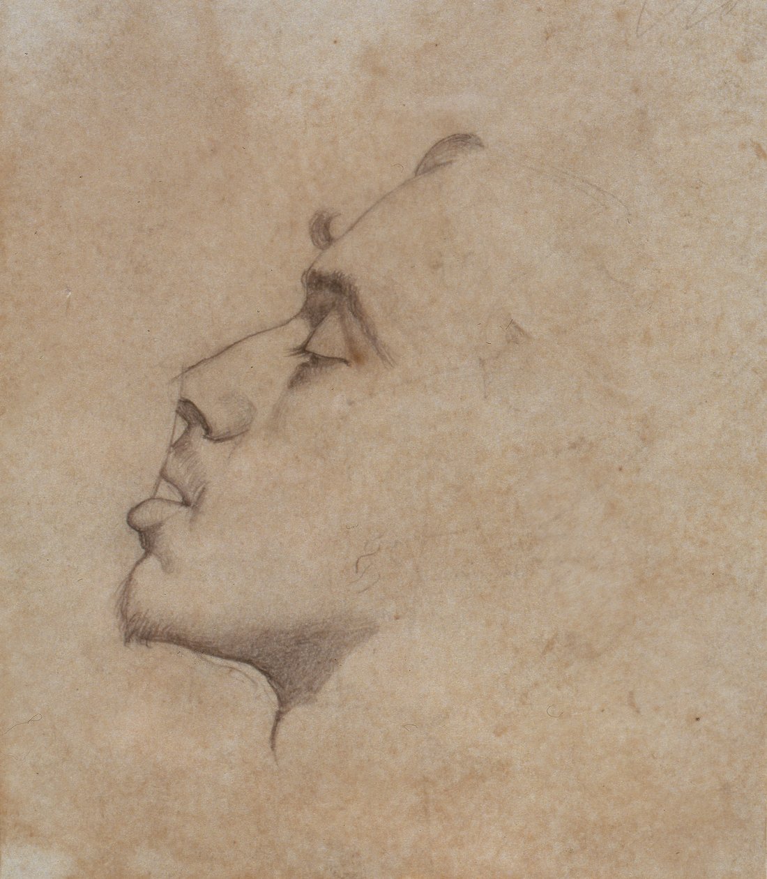 Porträtkopf von Dante Gabriel Rossetti von John Everett Millais