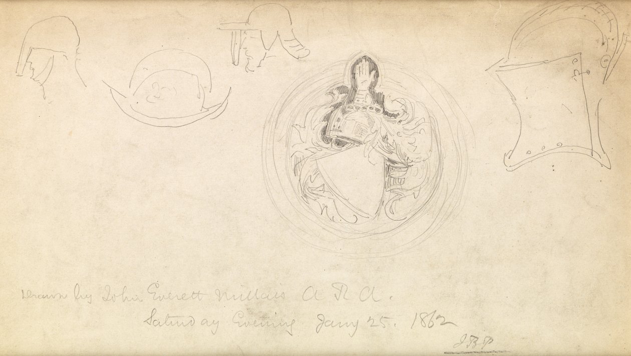 Skizze für ein Wappen, 1862 von John Everett Millais