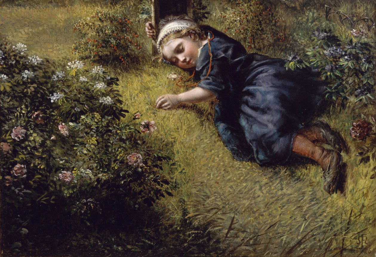 Schlaf im Garten von John Everett Millais