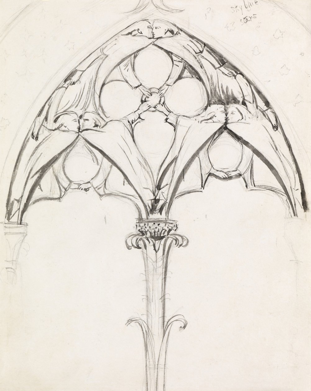 Studie für ein Fensterdesign von John Everett Millais