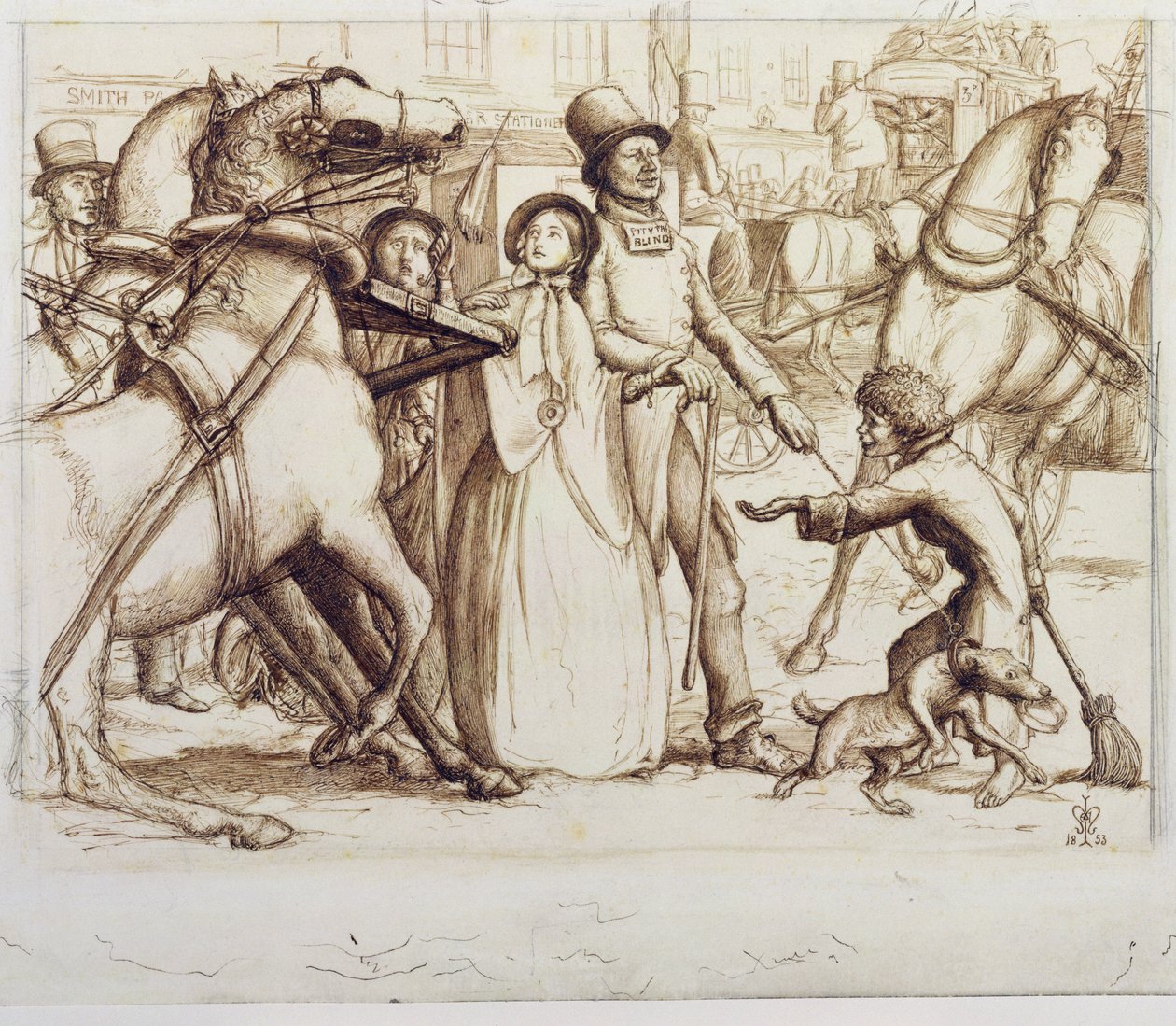 Der Blinde, 1853 von John Everett Millais
