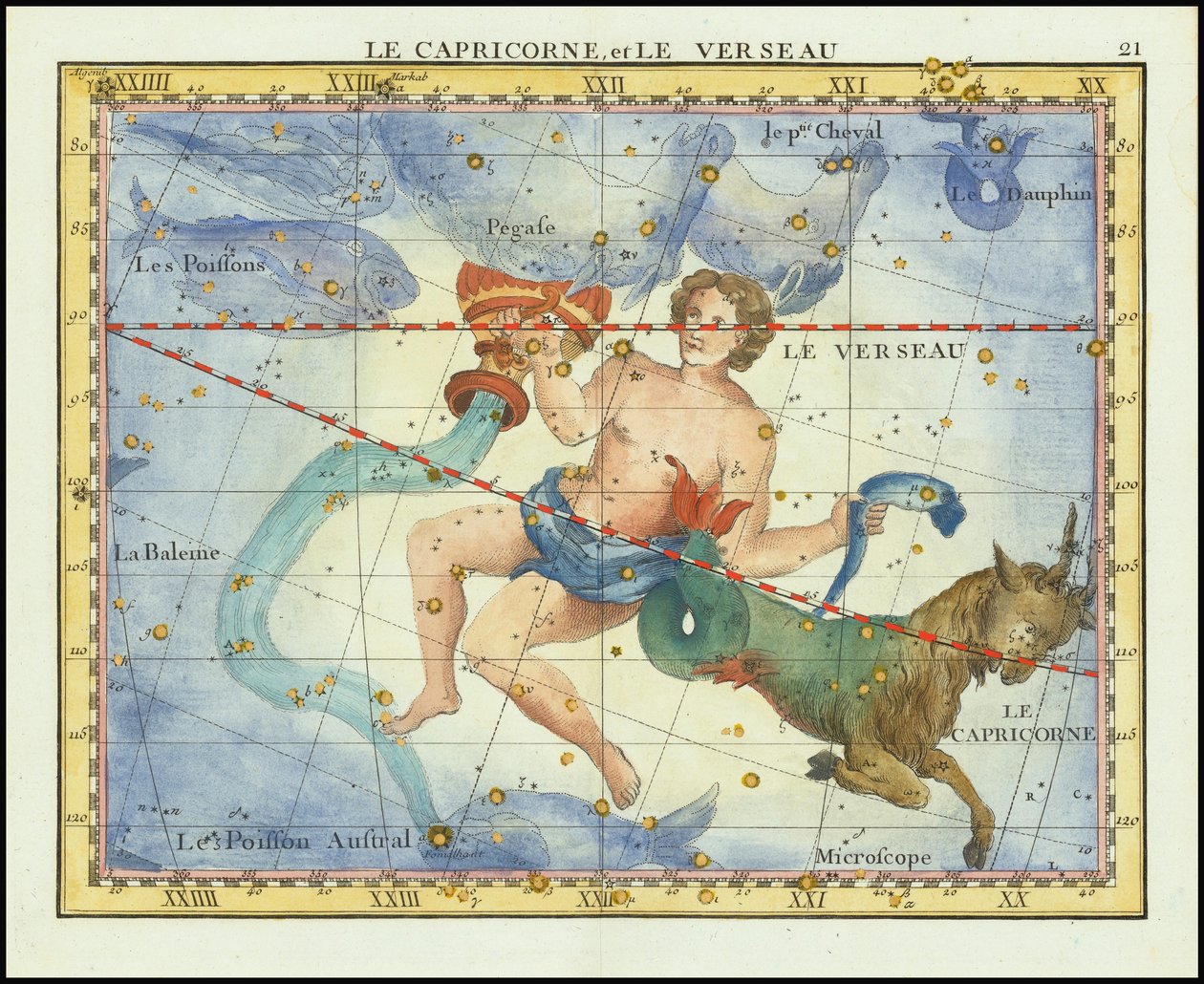 1776 - John Flamsteed - Der Steinbock und der Wassermann (Capricorn & Aquarius) von John Flamsteed