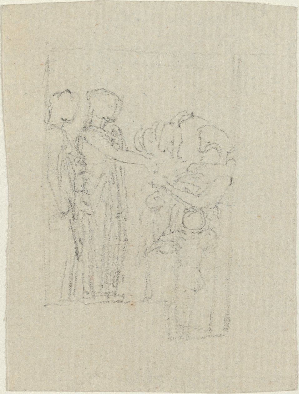 Bettler an einer Tür (Studie für das Yarborough-Denkmal) von John Flaxman