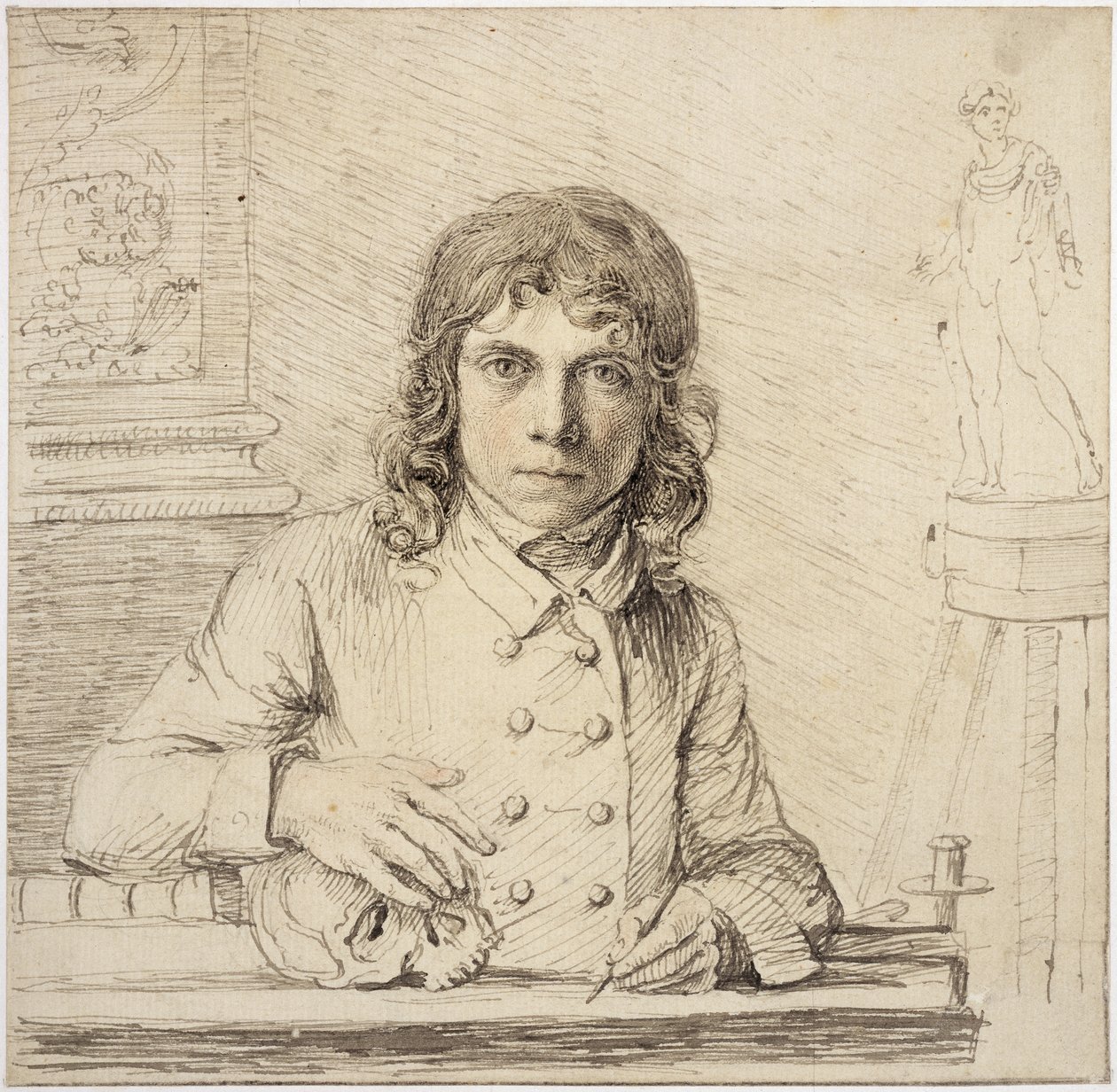 Selbstporträt im Alter von 24 Jahren, 1779 von John Flaxman