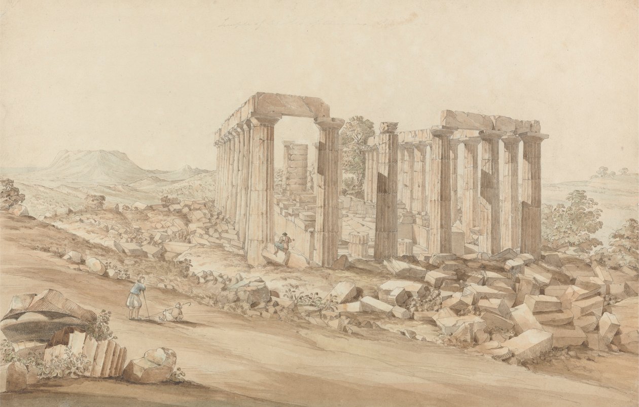 Der Tempel des Apollo Epicurius in Bassai, Phigalea von John Foster