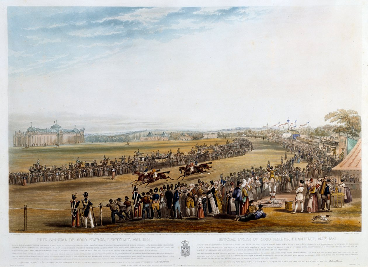 Sonderpreis von 5000 Francs in Chantilly im Jahr 1841 Druck von John Frederick Herring (1795-1865) 1841 Private Sammlung von John Frederick Herring Senior