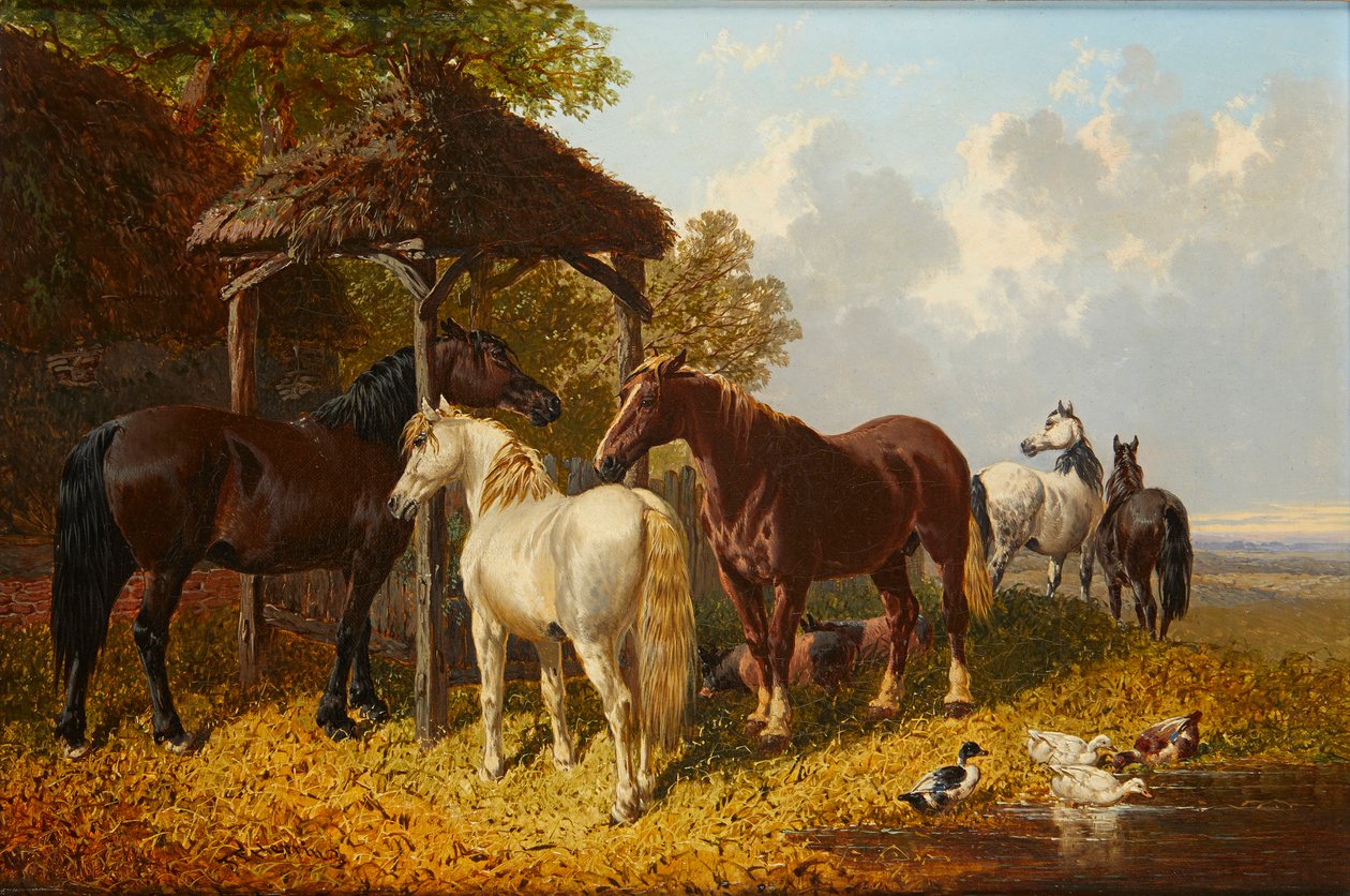Eine geschäftige Bauernhofszene von John Frederick Jr. Herring