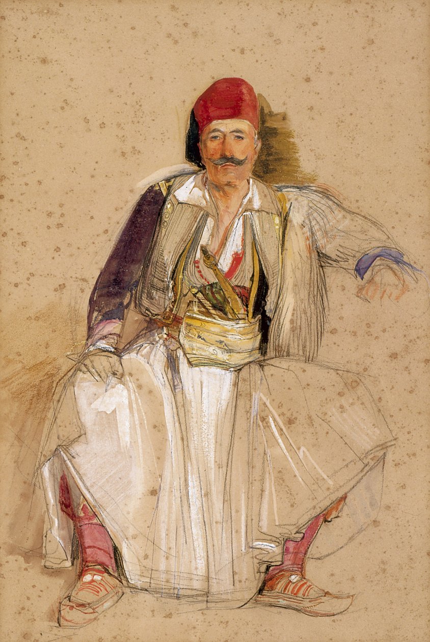 Ein korfiotischer Krieger, sitzend von John Frederick Lewis