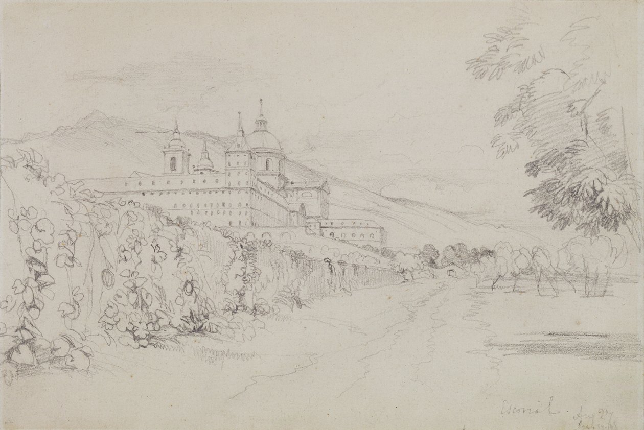 Der Escorial, Madrid, 1832 von John Frederick Lewis