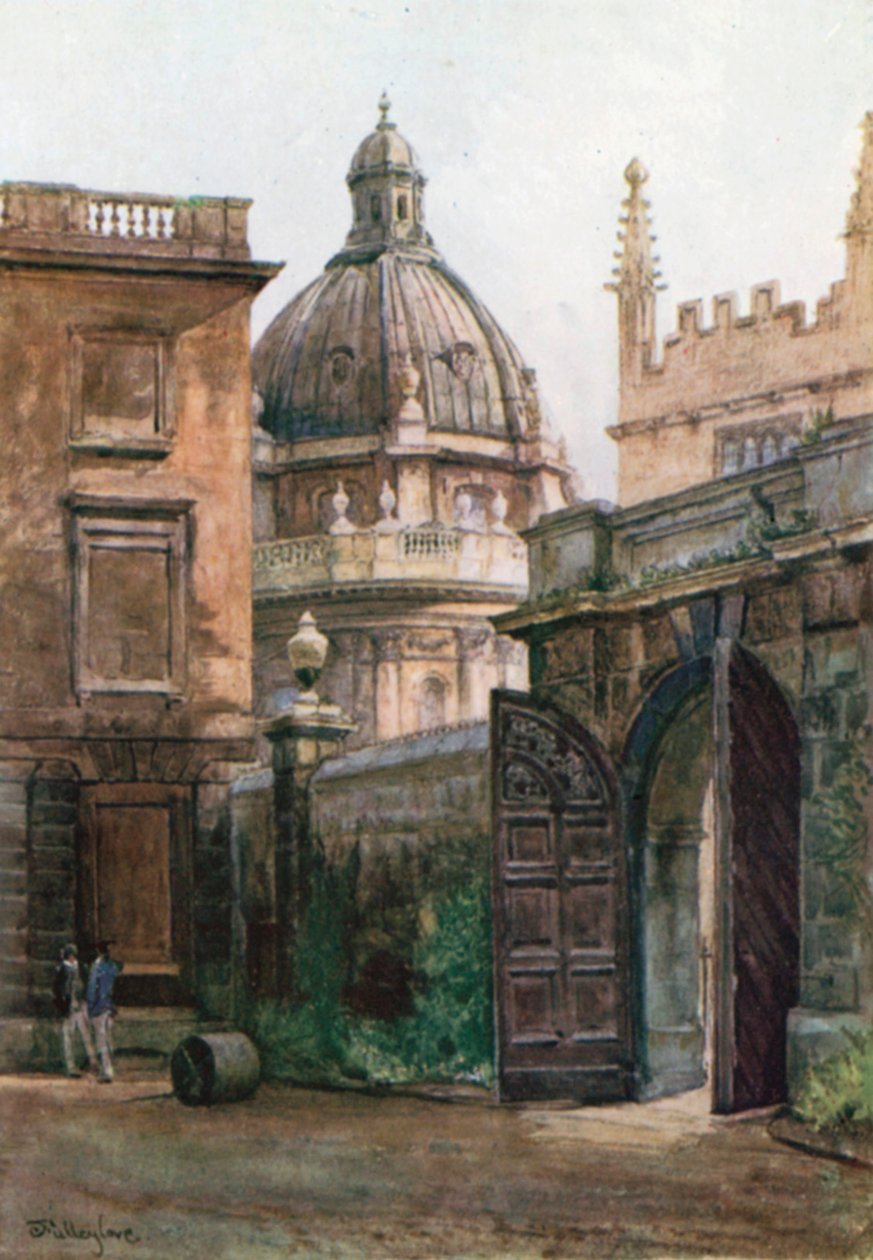 Eingangstor des Hertford College und die Radcliffe-Bibliothek von John Fulleylove