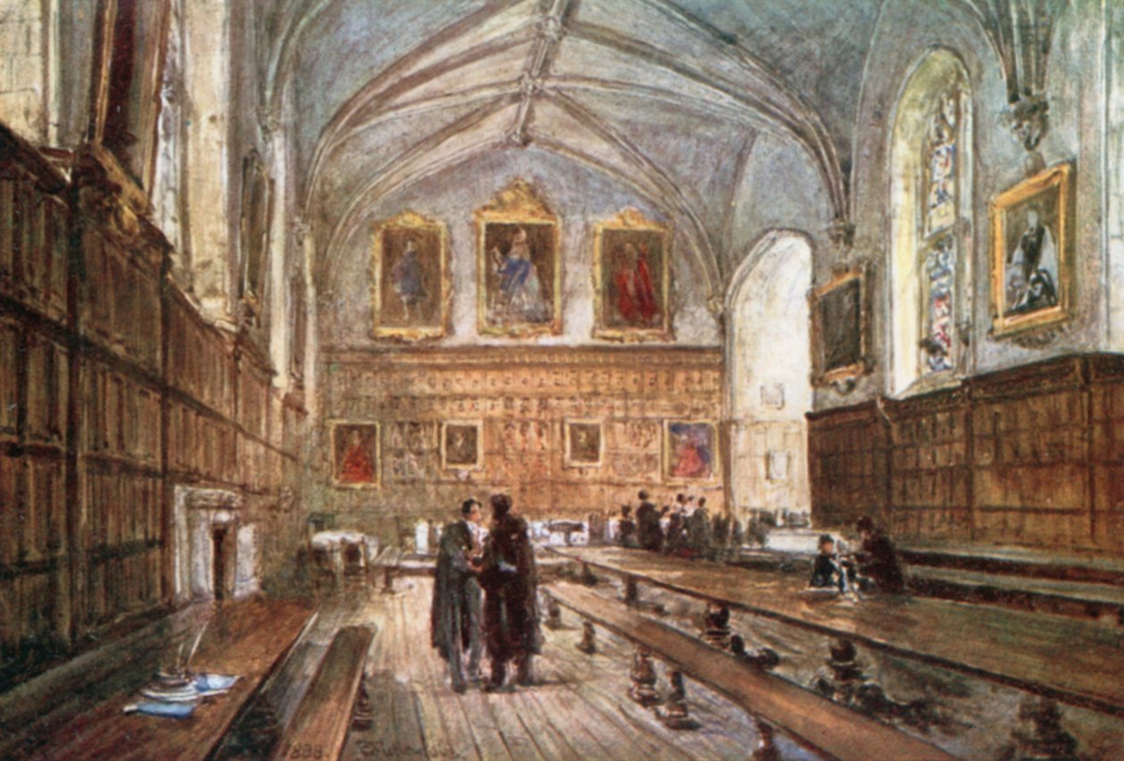 Innenraum der Halle, Magdalen College von John Fulleylove