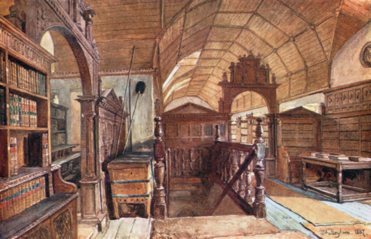 Innenraum der Bibliothek des Merton College von John Fulleylove