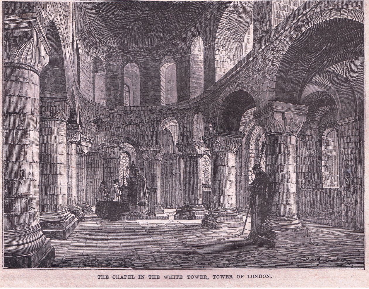 Die Kapelle im Weißen Turm, Tower of London von John Fulleylove