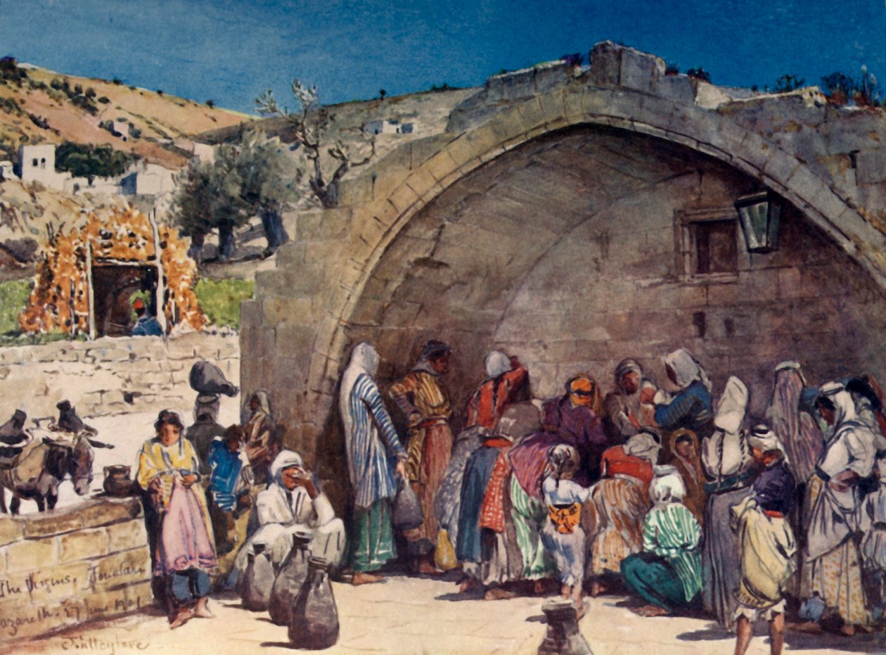 Der Brunnen der Jungfrau in Nazareth, 1902 von John Fulleylove
