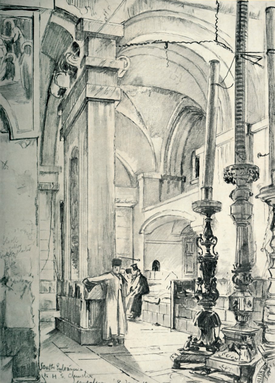 Das Vestibül der Kirche des Heiligen Grabes von John Fulleylove