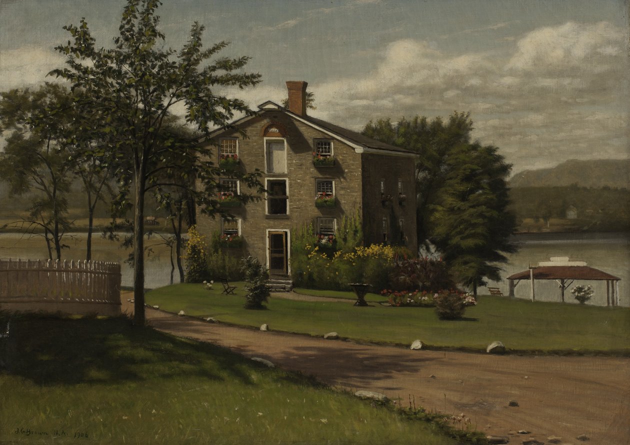Steinhaus, Larrabees Point, Vermont, 1906 von John George Brown