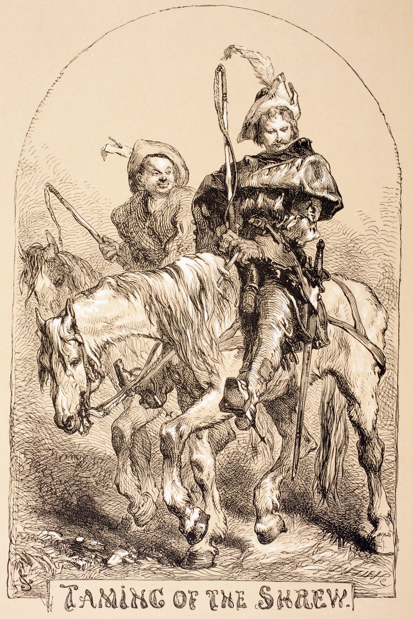 Illustration zu Der Widerspenstigen Zähmung, aus 