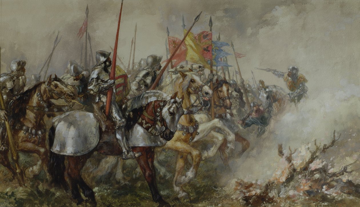 König Heinrich V. in der Schlacht von Azincourt, 1415 von John Gilbert