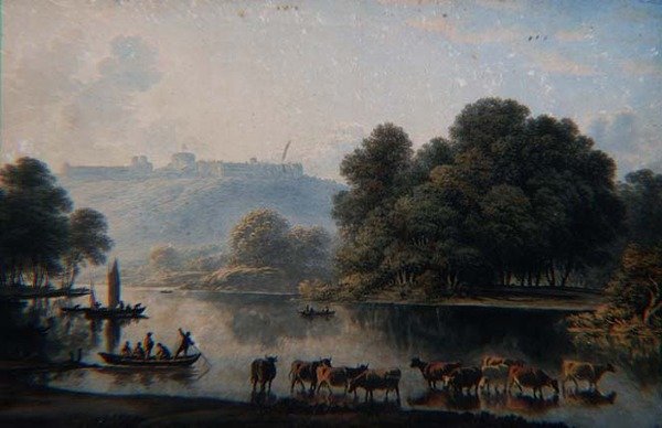 Blick auf Windsor Castle von der Themse von John Glover