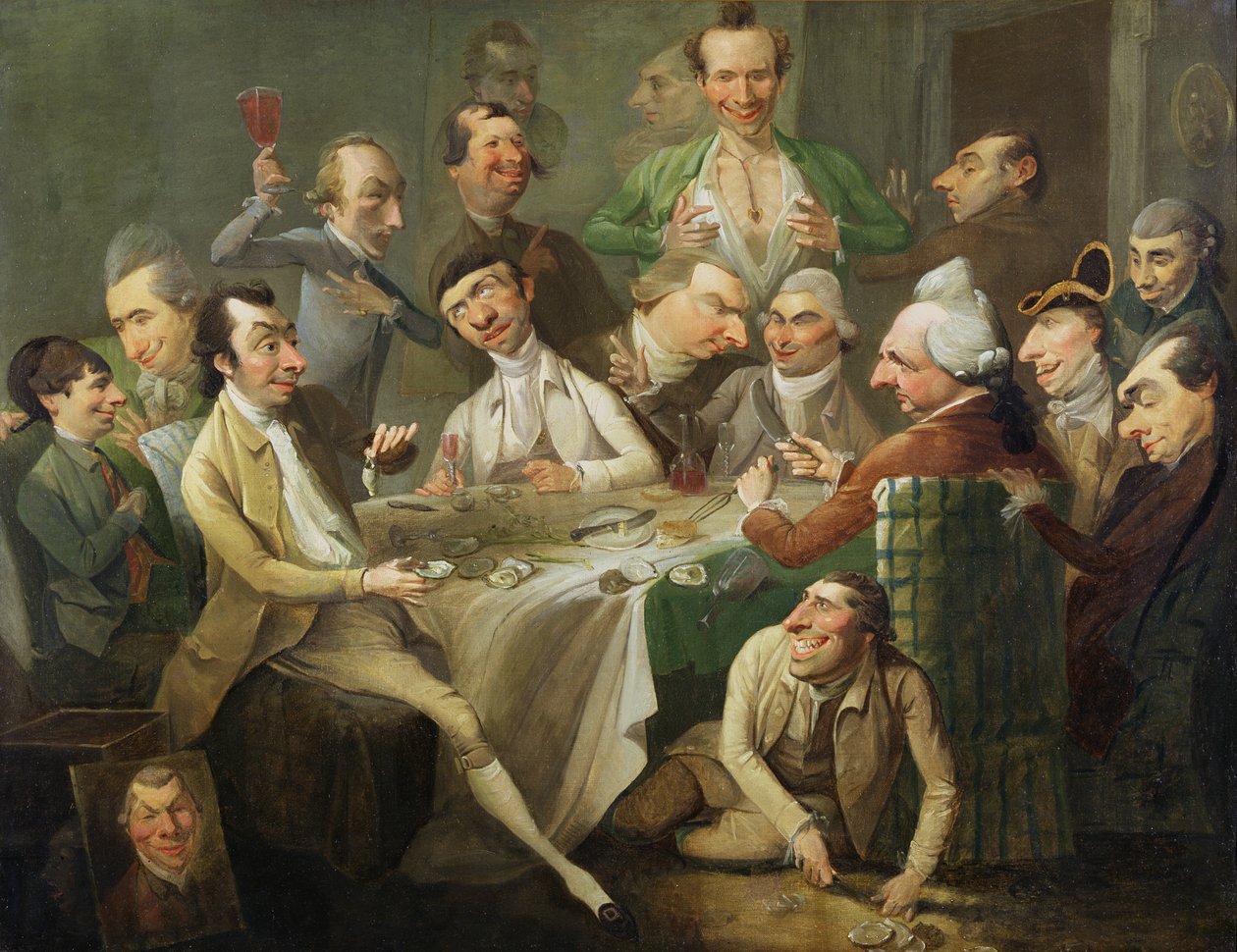 Eine Karikaturengruppe, ca. 1776 von John Hamilton Mortimer