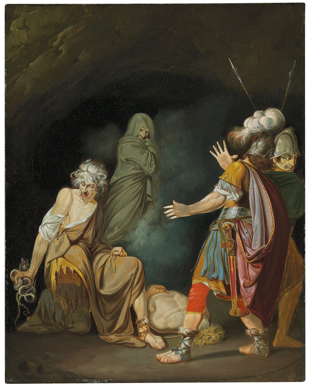 Sextus Pompeius konsultiert Erichtho vor der Schlacht von Pharsalia
