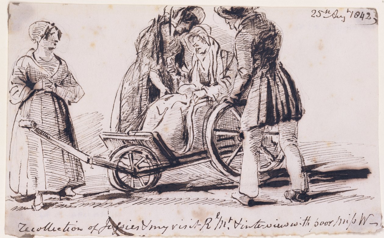 Dorothy Wordsworth (1771-1855) im Rollstuhl, 1842 von John Harden