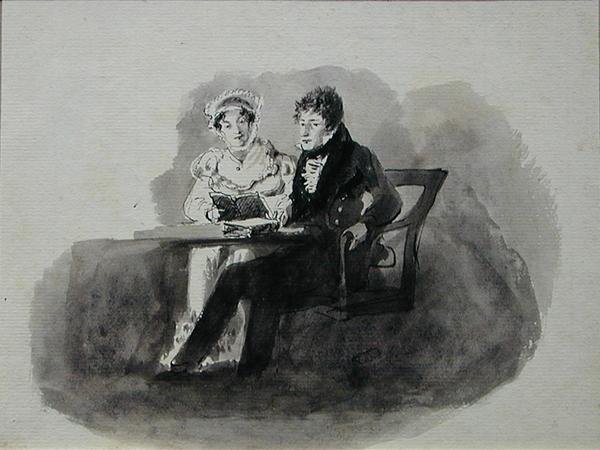 Mann und Frau beim Lesen von John Harden