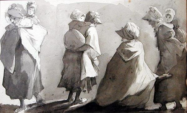 Mütter, die ihre Kinder tragen von John Harden