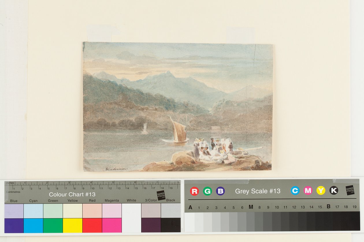 Picknick in Windermere mit Blick auf Brathay von John Harden