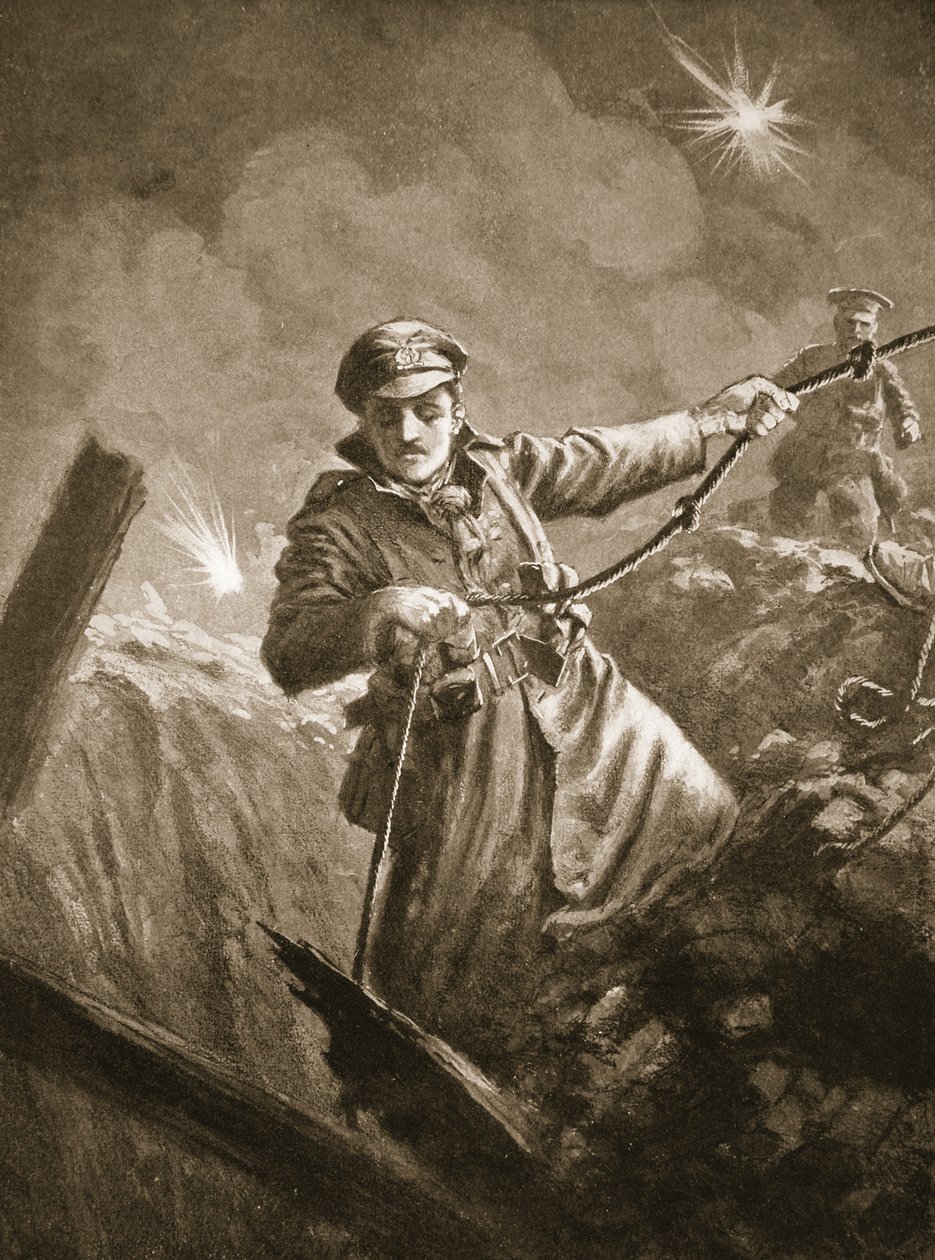 Leutnant G.P. Burlton hilft bewusstlose Männer aus einem Minenschacht zu retten von John Harris Valda