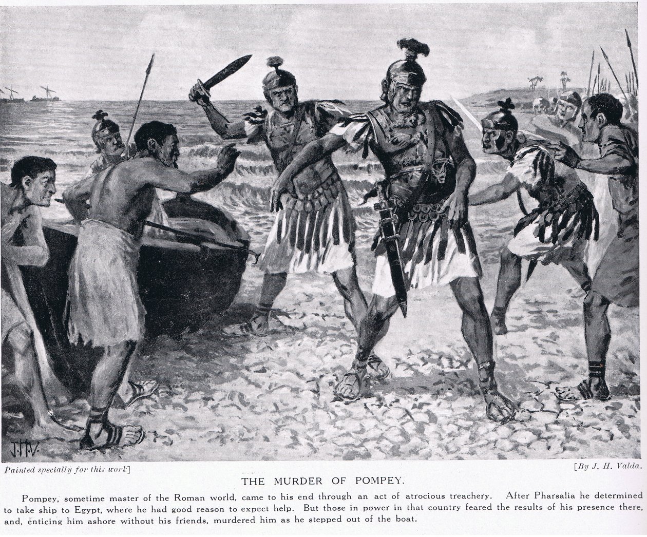 Die Ermordung von Pompeius von John Harris Valda